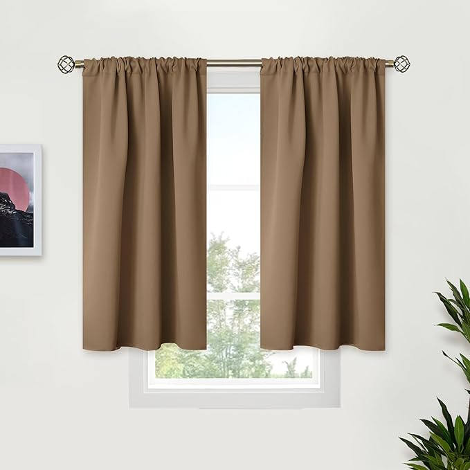 BGment Taupe Blackout Curtains 45 Inches Length by BGment