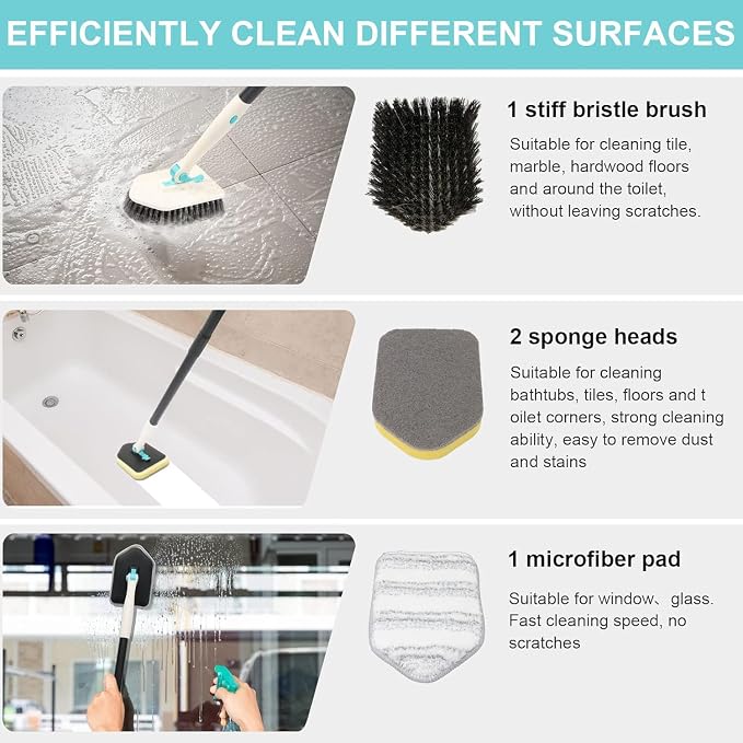 Cleaning Brush for Bathroom Kitchen Bathtube Toilet All Purpose Sponge Brush - Image 2