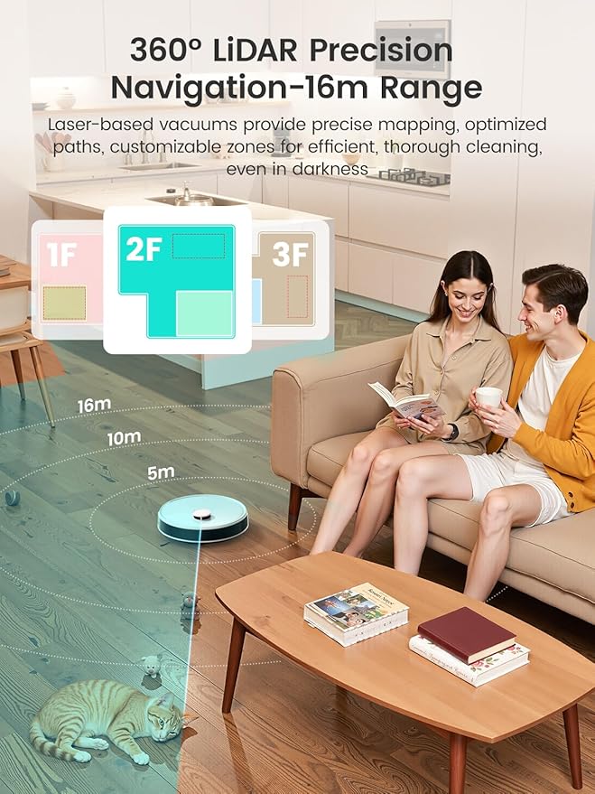 Lefant LiDAR Robot Vacuum and Mop, All-in-One Dock, 56-Day Self-Emptying - Image 8