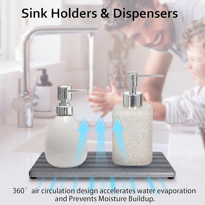 Diatomite Soap Dish, Water Absorbing Stone Tray, Kitchen Sink Organizer - Image 2