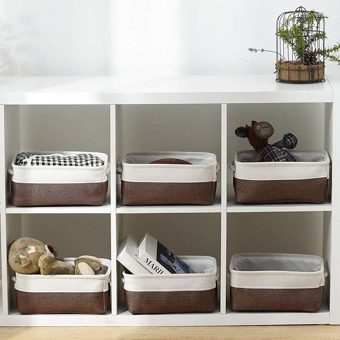Small Storage Baskets for Shelves, Fabric Storage Baskets for Closet, - Image 8