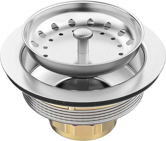 BOTEMY Stainless Steel Sink Drain Strainer Kit 3-1/2 inch Kitchen Drain Assembly by BOTEMY
