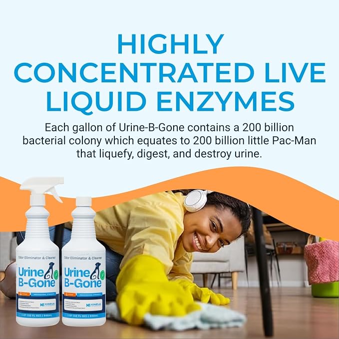 KINZUA ENVIRONMENTAL Urine B-Gone, Professional Enzyme Odor Eliminator & Pet - Image 6