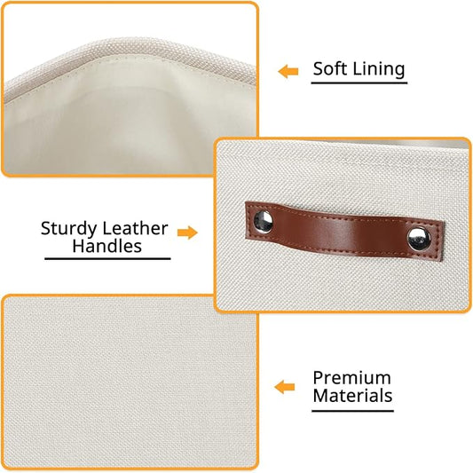 DULLEMELO Large Storage Baskets, Fabric Storage Bins - Image 2