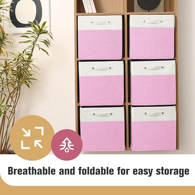 13 x 13 Inch Fine Linen Storage Bins