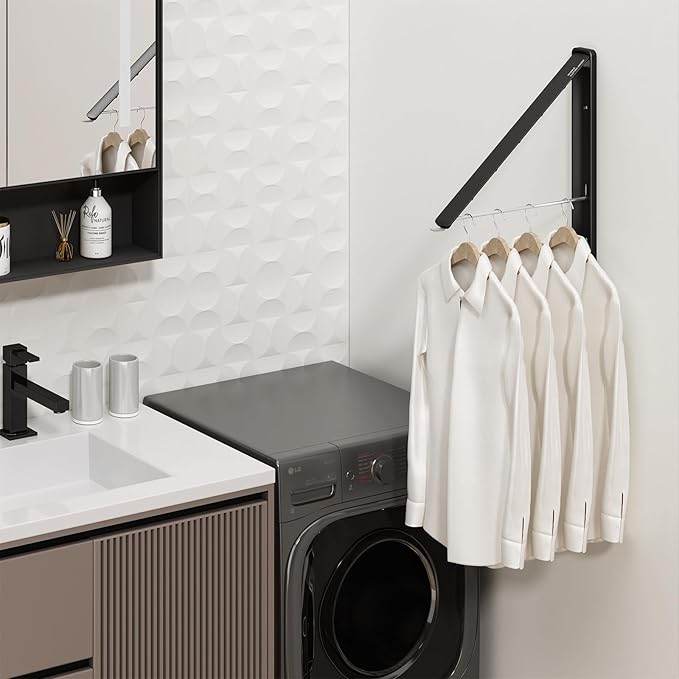Clothes Drying Rack for Laundry Drying Rack Wall Mounted Clothes Hanger Rack - Image 6