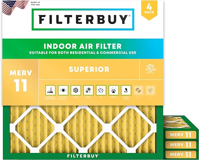 Filterbuy 30x30x1 Air Filter MERV 11 Allergen Defense Replacement, by Filterbuy