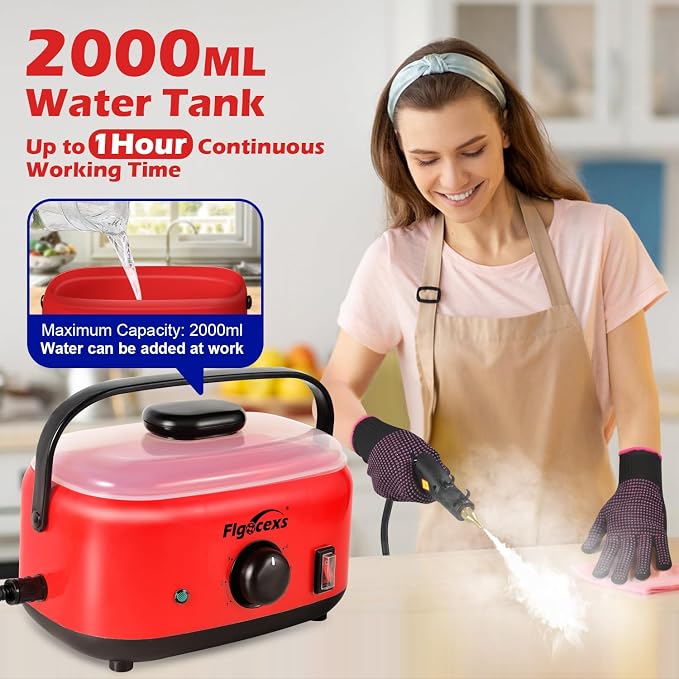 Handheld Steam Cleaner, 2500W High Temperature High Pressure Steam Cleaner - Image 5