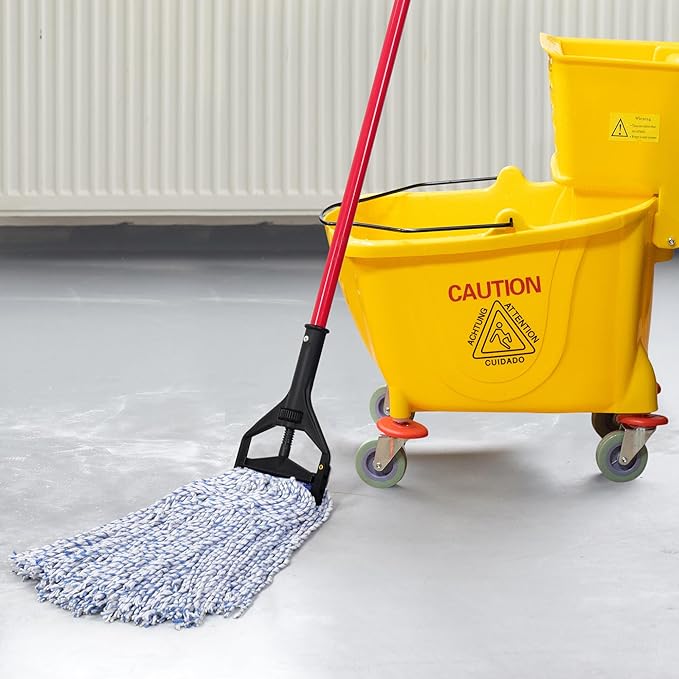 MATTHEW CLEANING Looped-Open Cotton Wet Mop 1.25'' Universal Headband Heavy - Image 4