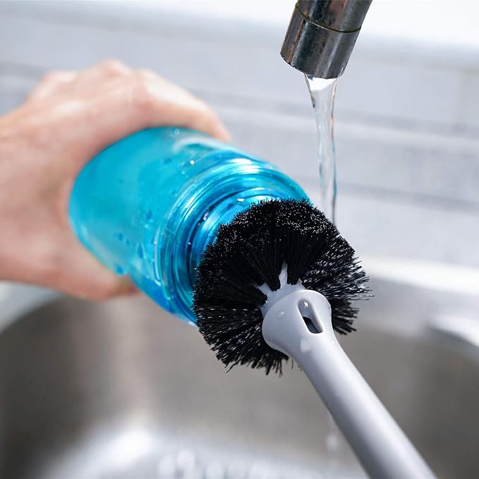 3-in-1 Bottle Brush with Straw Cleaning Brush and Nipple Cleaner, Long Handle - Image 8