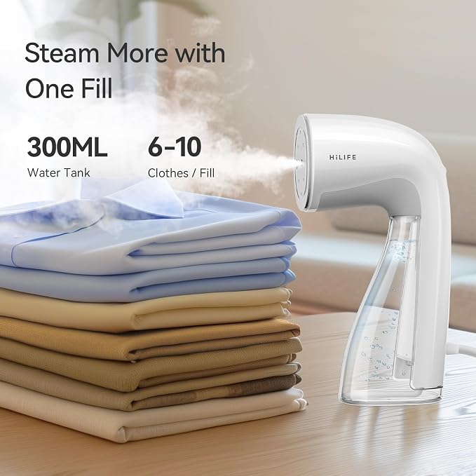 HiLIFE Steamer for Clothes, Handheld Clothes Steamer - Image 3
