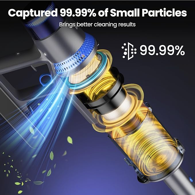 V25 Cordless Vacuum Cleaner, 680W 60Kpa Powerful Stick Vacuum - Image 8