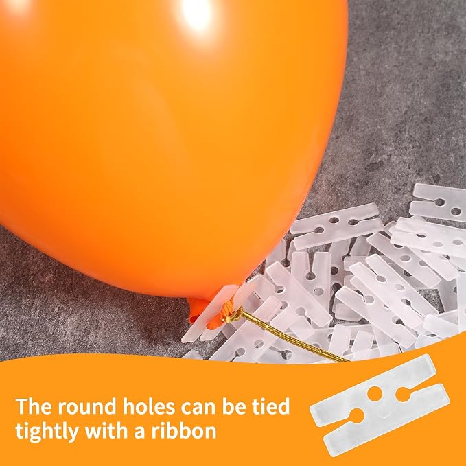 300 PCS Plastic Balloon Clips Ties, H Shape Sealing Clips Reusable Balloon Tie - Image 4