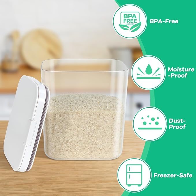 2 Pack Flour and Sugar Storage Containers - Image 6
