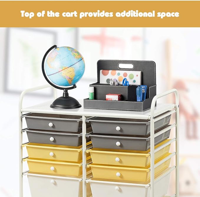 GOFLAME 12-Drawer Rolling Storage Cart, Mobile Utility Cart - Image 5