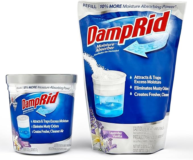 Damp Rid Refillable Moisture Absorber, Includes Single Damp Rid Lavender by Ilios