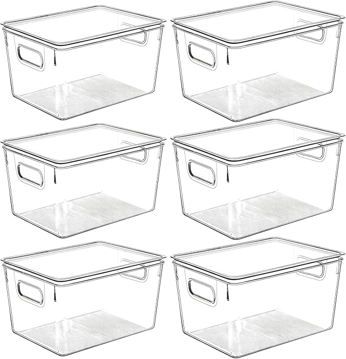 Clear Plastic Storage Bins by CONTROLKITCHEN