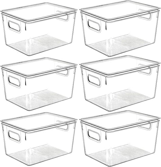 Clear Plastic Storage Bins by CONTROLKITCHEN