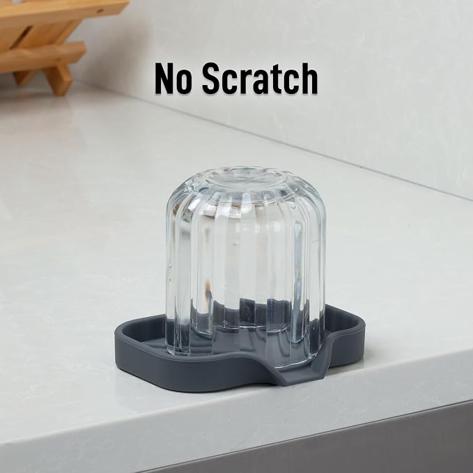 Zulay Kitchen Small Silicone Sponge Holder – Space-Saving Sink Organizer Tray - Image 7