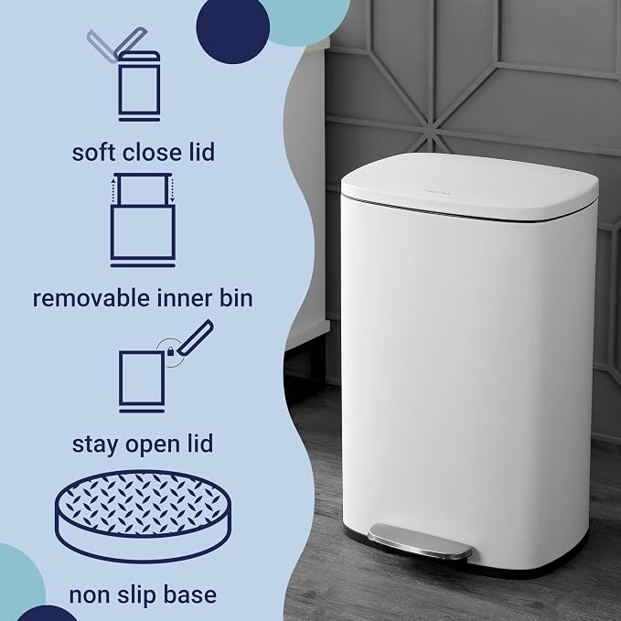 happimess HPM1006C Connor Rectangular Trash Can - Image 3