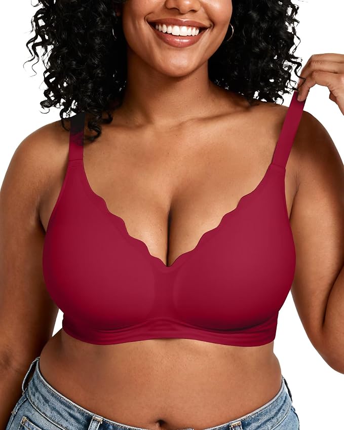 Vertvie Womens Seamless Bras No Underwire Supportive Wireless Push Up Full by WelcometoVertVie