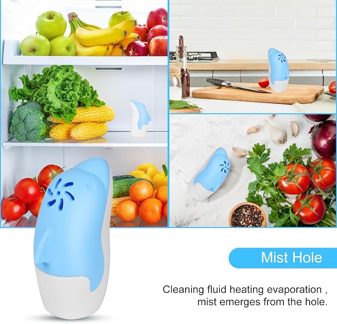 Asltw Upgrade Cute Fridge Deodorizer, Dolphin Fridge Cleaner, Freezer Odor - Image 5