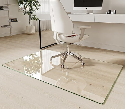 Koonmi Tempered Glass Chair Mat 36"x55" by KOONMI