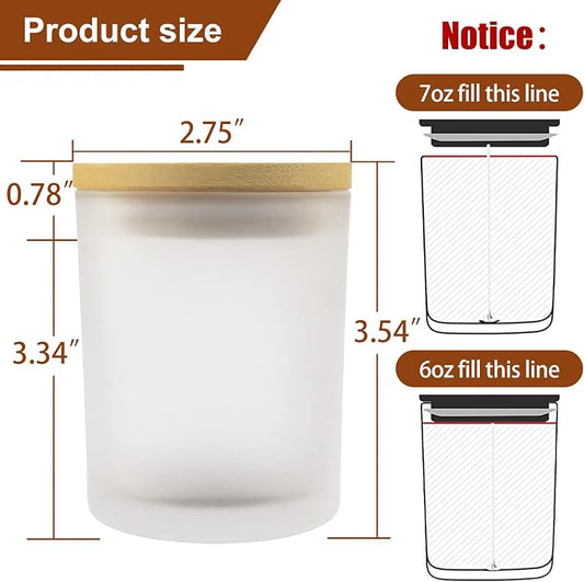 CONNOO 15 Pack 7 OZ Frosted Empty Candle Jars - Image 2