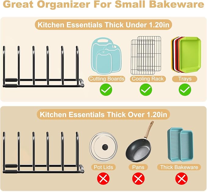 Cutting Board Organizer, Cutting Board Holder Rack Baking Cookie Pan Sheets - Image 3