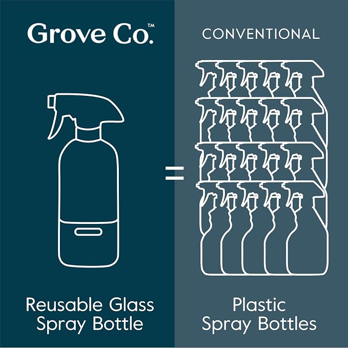 Grove Co. Glass Spray Bottles for Cleaning Solutions, Unique Silicon Sleeve - Image 5