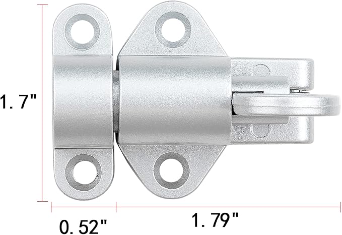 6 Packs Self-Closing Latches，Silver Gray Spring Door Lock，Resilient Bolt Latch - Image 2