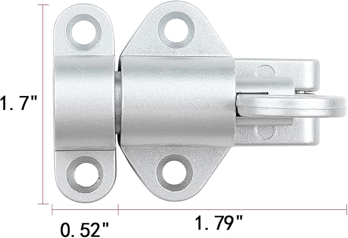 3 Packs Self-Closing Latches，Silver Gray Spring Door Lock，Resilient Bolt Latch - Image 2