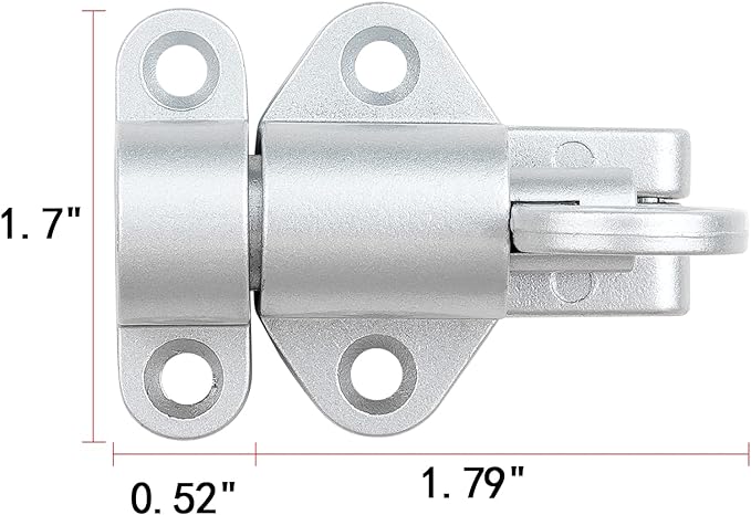 5 Packs Self-Closing Latches，Silver Gray Spring Door Lock，Resilient Bolt Latch - Image 2