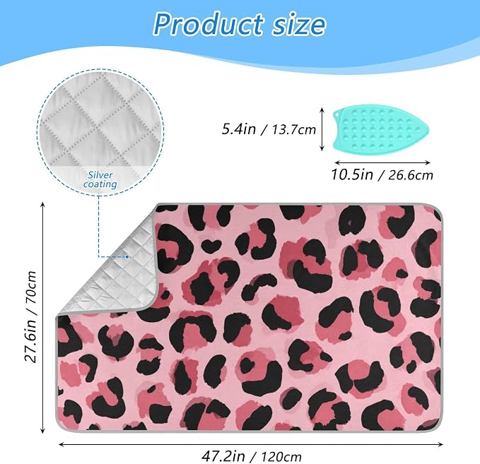 Light Leopard Print Pattern Ironing Mat - Image 2