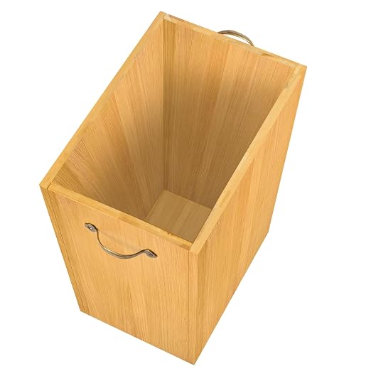 SEHERTIWY Wood Trash Can, Farmhouse Wastebasket Bin - Image 6