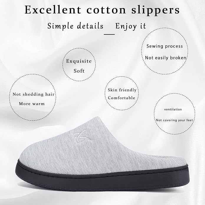Memory Foam Slippers for Women's and Men's Casual House Shoes - Image 4