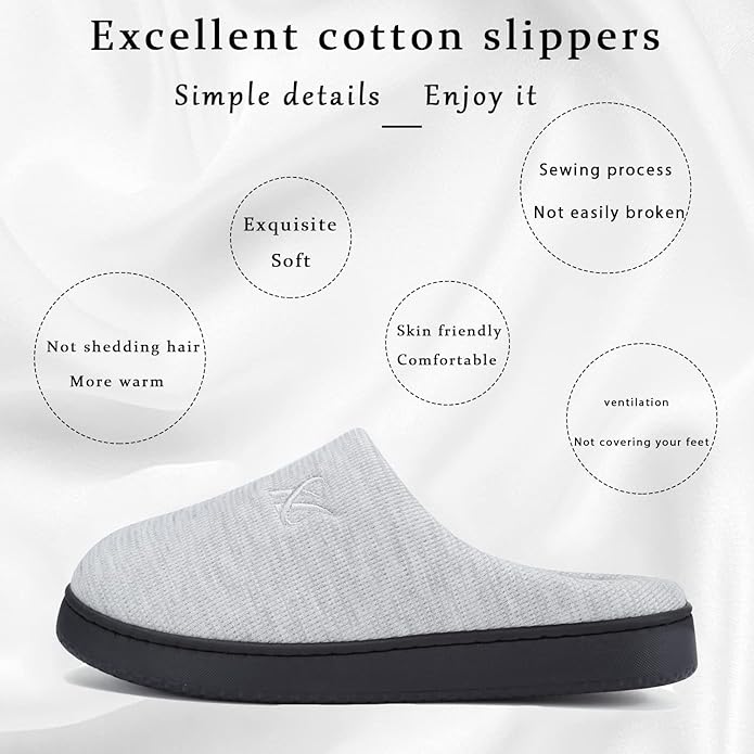 Memory Foam Slippers for Women's and Men's Casual House Shoes - Image 4
