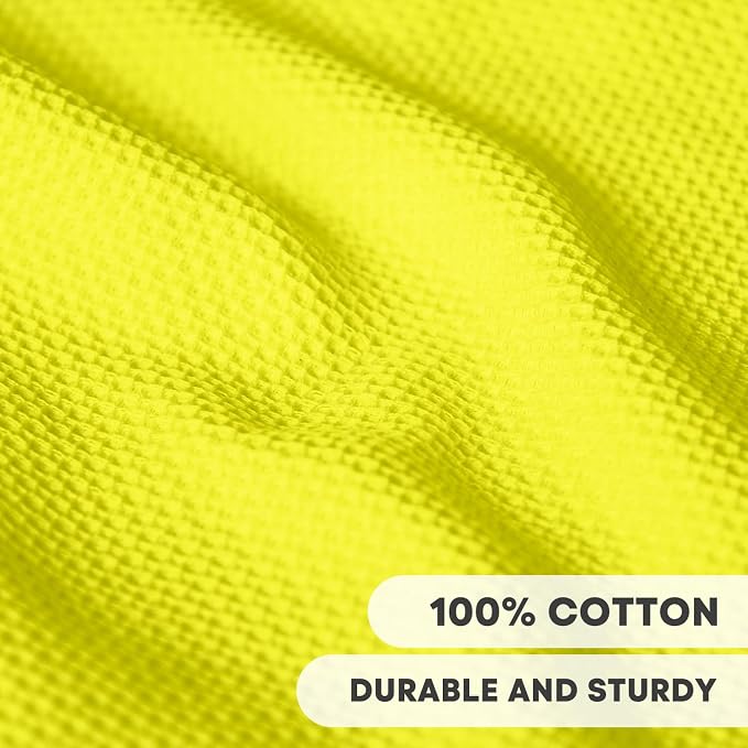 Artoid Mode 100% Cotton Lemon Yellow Waffle Weave Kitchen Dish Cloths, 12x12 - Image 2
