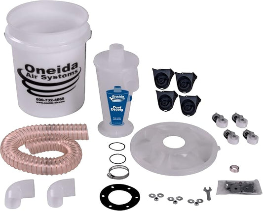 Oneida Air Systems Dust Collector & Cyclone Separator Kit w/ Clear Bucket - Image 2