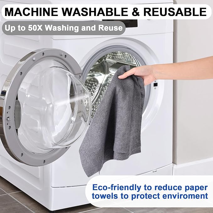 Microfiber Cleaning Cloths Roll, Tear Away Microfiber Towels, Reusable - Image 6
