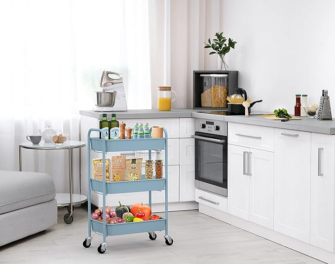 CAXXA 3-Tier Rolling Metal Storage Organizer - Image 8