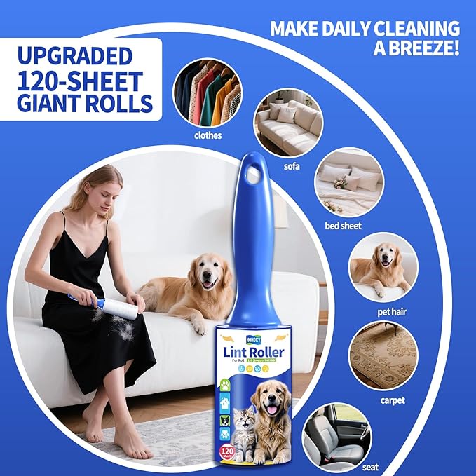 lint Rollers for pet Hair Extra Sticky Heavy Duty Lent Roller for Dog and Cat - Image 4