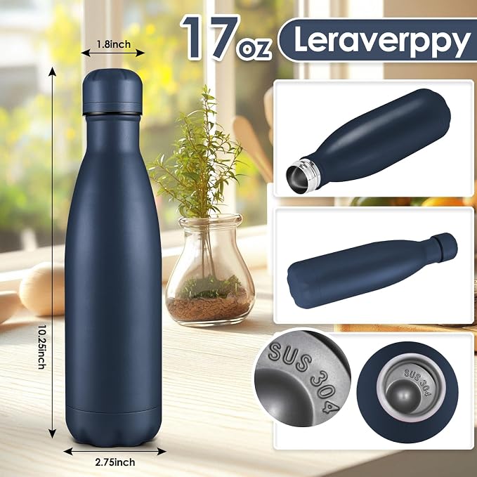 17oz Cola-Bottle Shaped Stainless Steel Leak-Proof Water Bottle, Double Wall - Image 2