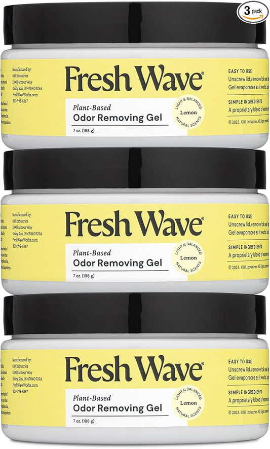 Fresh Wave Lemon Odor Removing Gel, 7 oz., Natural Plant-Based Odor Eliminator by FreshWave