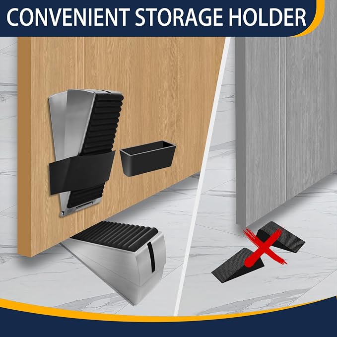 Heavy Duty Door Stopper Adjustable Spring Large Stoppers Wedge, Tall up to 3 - Image 5