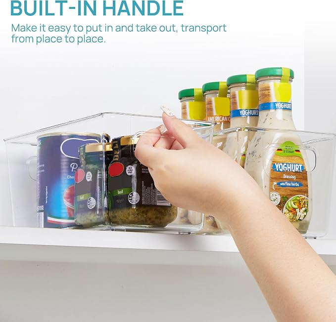 Vtopmart Clear Plastic Pantry Organizer Bins, Countertops, Freezer Organization - Image 3