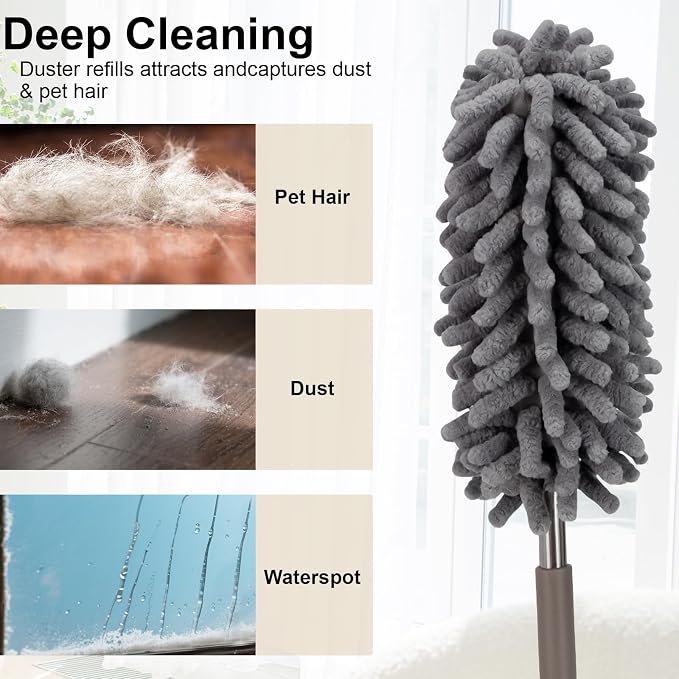Microfiber Feather Duster for Cleaning, Sheneyron Washable Dusters, - Image 5