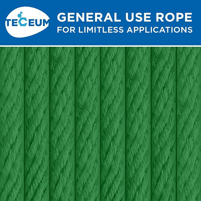 TECEUM Cotton Rope 3/16” – 50 FT – Strong All-Purpose Braided Rope – Natural - Image 9