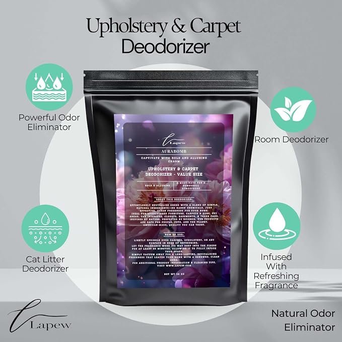 Aurabomb Carpet Freshener Powder Refill 36 oz | Powerful Odor Eliminator - Image 3