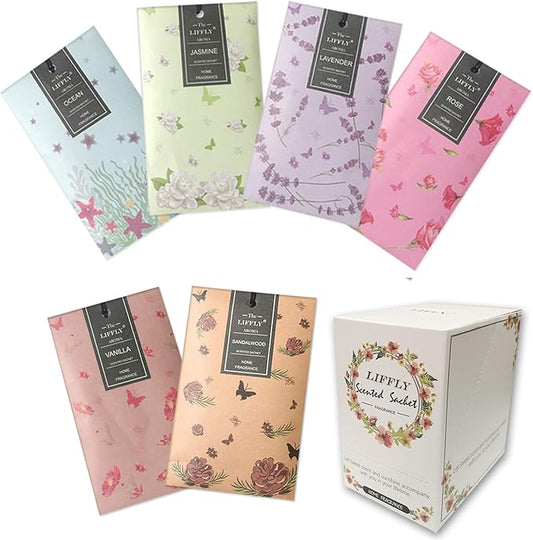 14 Packs Scented Sachets Bag for Drawers and Closets Long-Lasting Home by LIFFLY